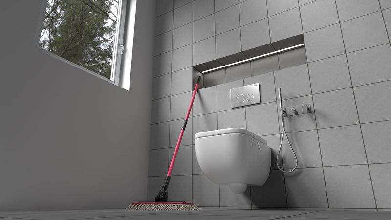 Швабра в санузле